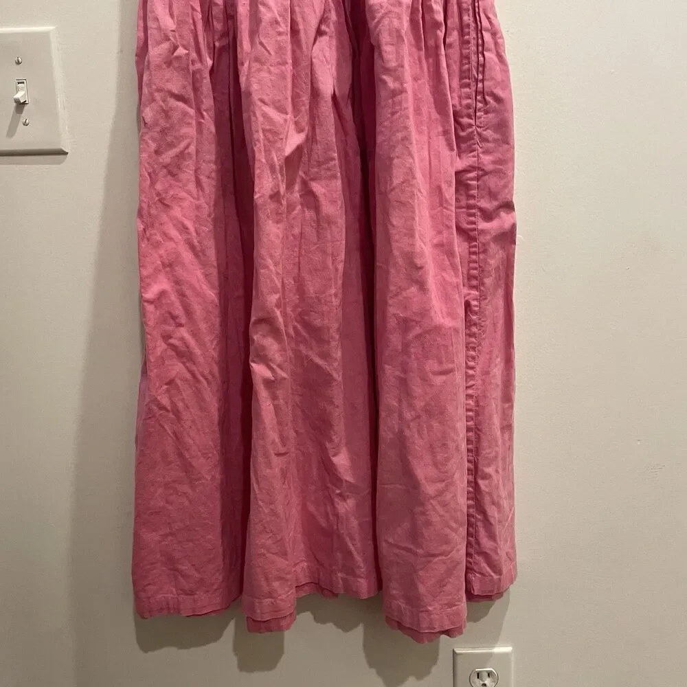 Vtg Pink Coquette Pink Lace Cotton Dress Lingerie Small Button Sweetheart Tiered - Picture 3 of 14
